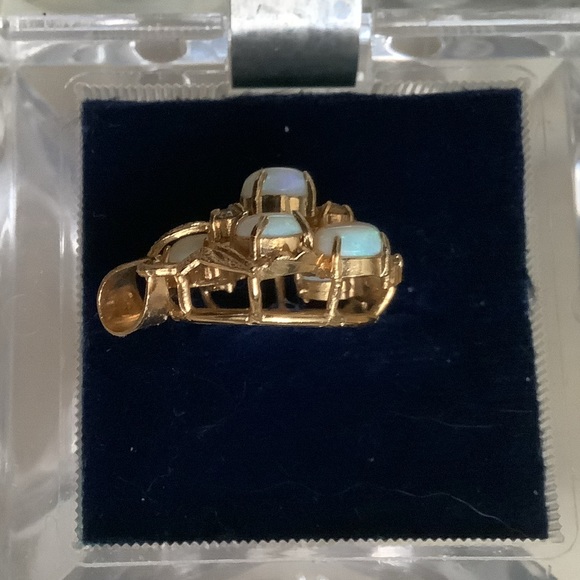 new vintage SS Opal pendant charm (flashes green) - Picture 9 of 16